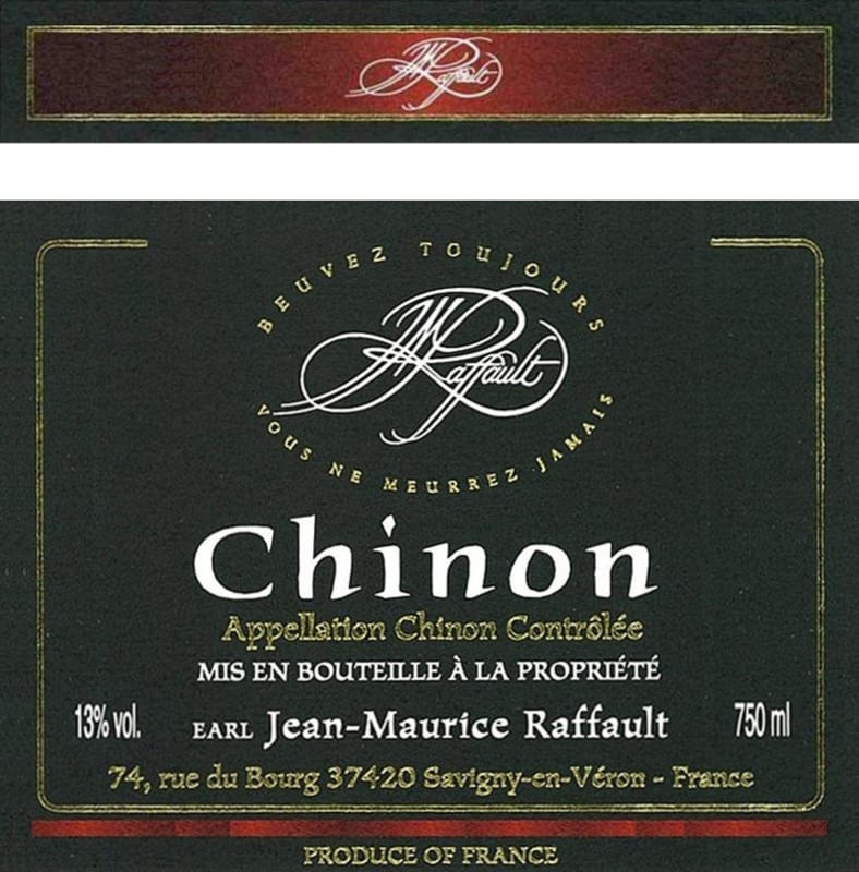 Jean-Maurice Raffault Chinon 2013 Front Label