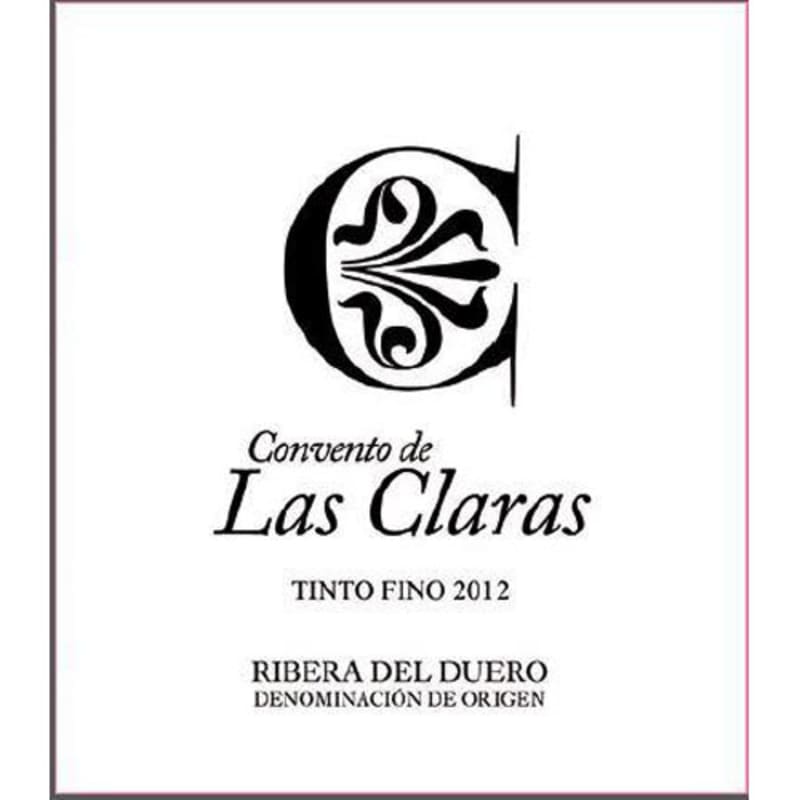 Bodegas Convento de las Claras 2012 Front Label