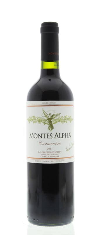 Montes Alpha Series Carmenere 2011 Front Bottle Shot