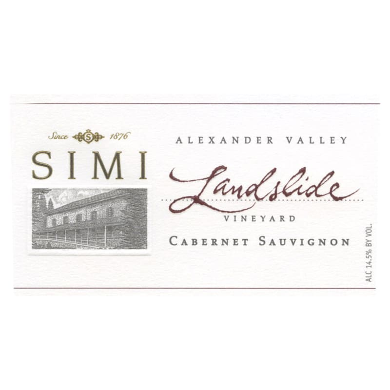 Simi Landslide Vineyard Cabernet Sauvignon 2010 Front Label