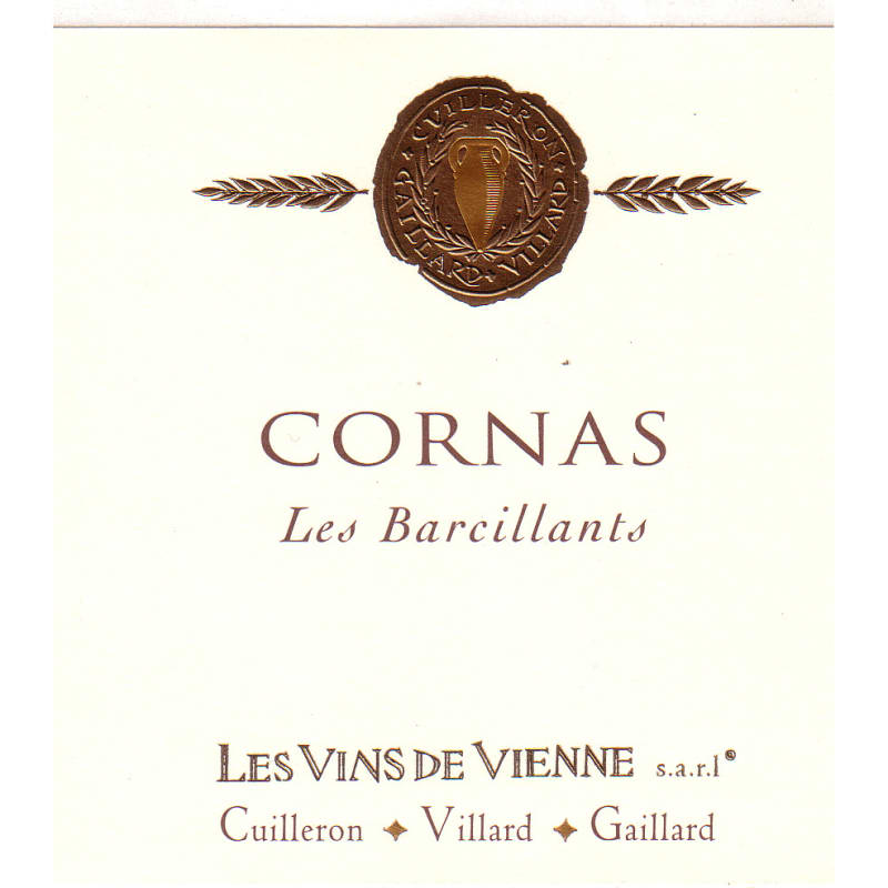Vins de Vienne Cornas Les Barcillants 2010 Front Label