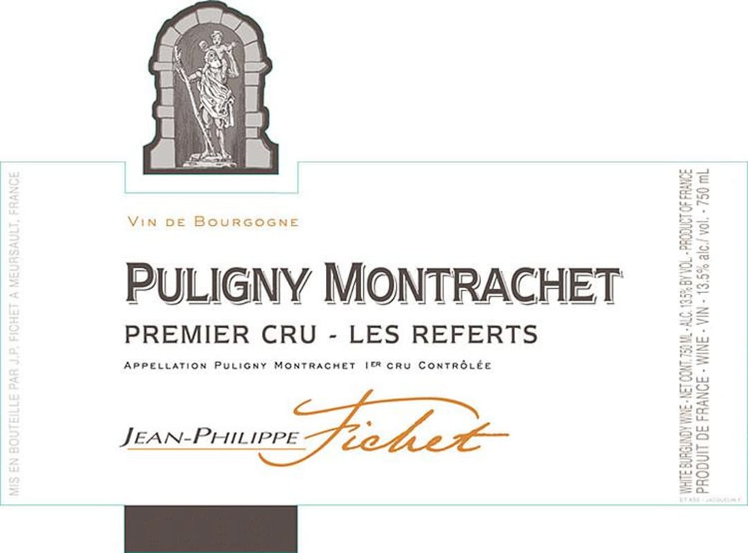 Jean-Philippe Fichet Puligny Montrachet Les Referts Premier Cru 2012 Front Label