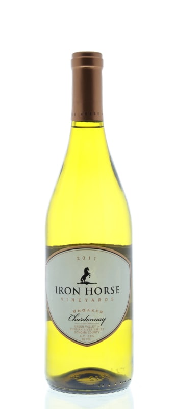 Iron Horse Unoaked Chardonnay 2011 Front Bottle Shot