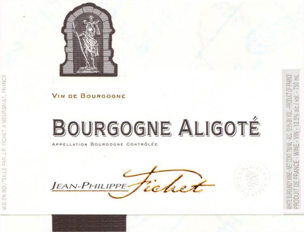 Jean-Philippe Fichet Bourgogne Aligote 2008 Front Label