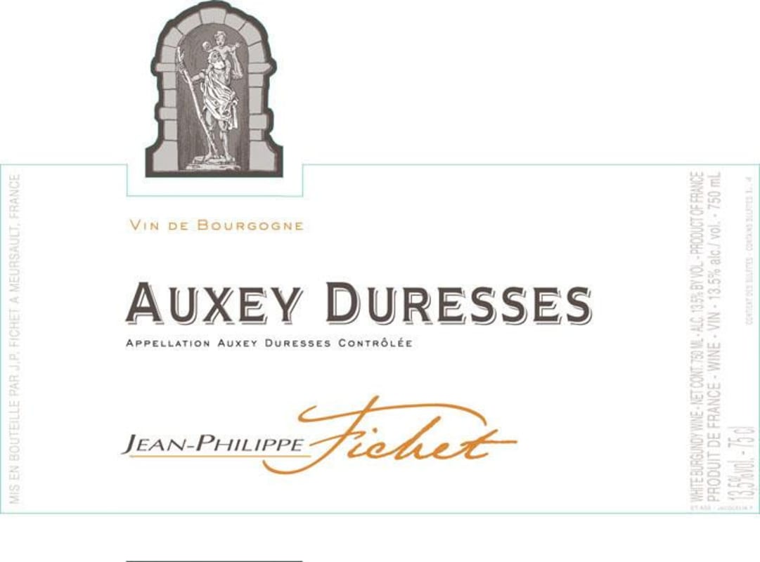Jean-Philippe Fichet Auxey Duresses 2012 Front Label