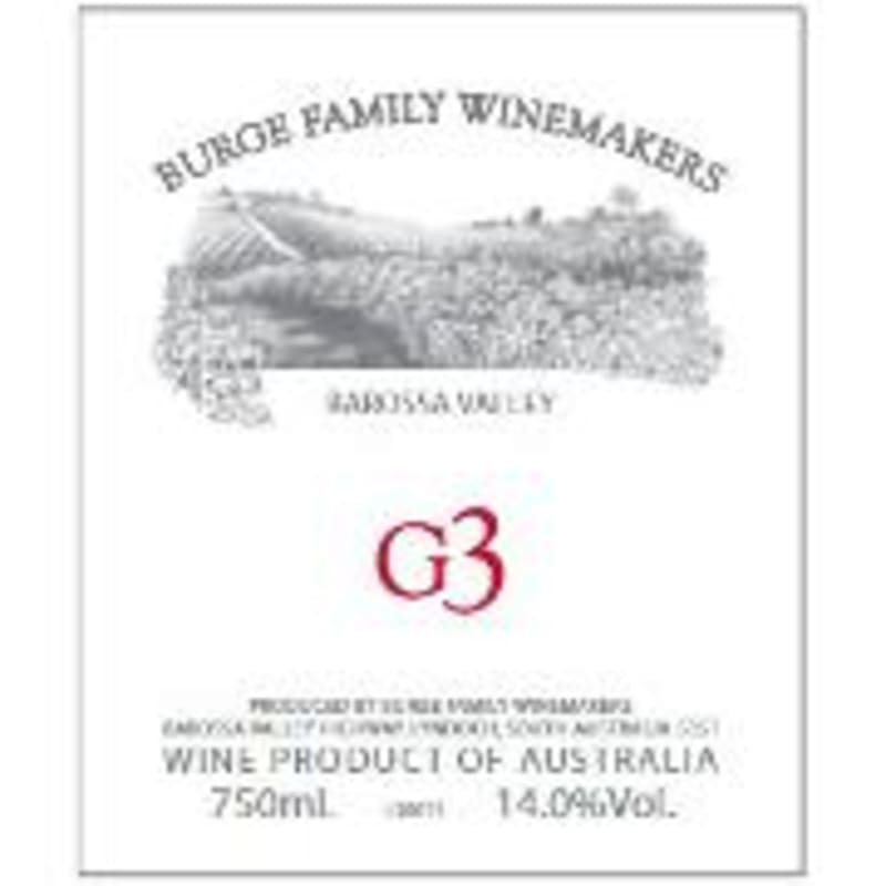 Burge Family G3 2002 Front Label