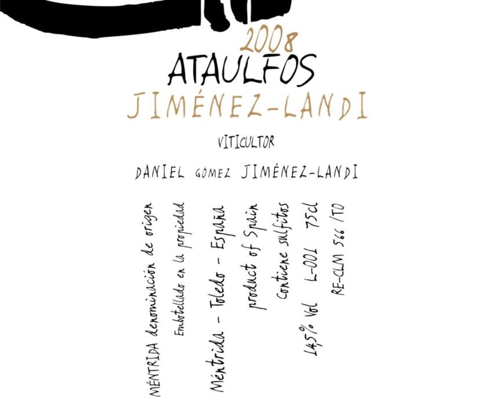Bodegas Jimenez Landi Ataulfos 2008 Front Label