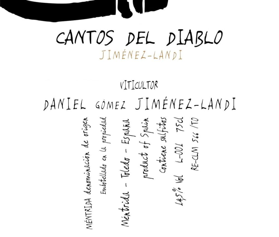 Bodegas Jimenez Landi Cantos del Diablo 2012 Front Label
