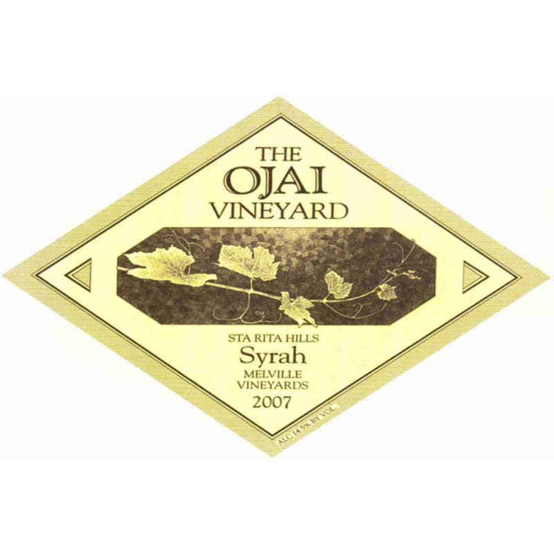 Ojai Melville Syrah 2007 Front Label