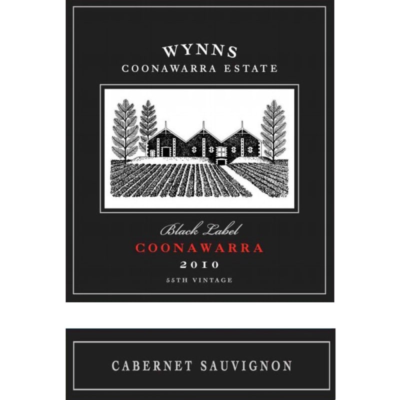 Wynns Coonawarra Estate Black Label Cabernet Sauvignon 2010 Front Label
