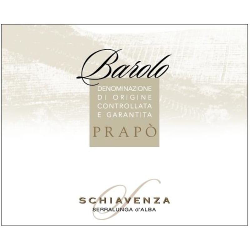 Schiavenza Barolo Prapo 2009 Front Label