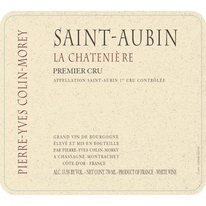 Pierre-Yves Colin-Morey St-Aubin La Chateniere 2011 Front Label