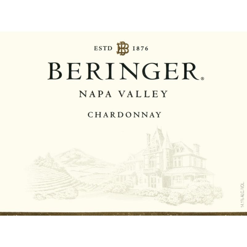 Beringer Napa Valley Chardonnay 2012 Front Label
