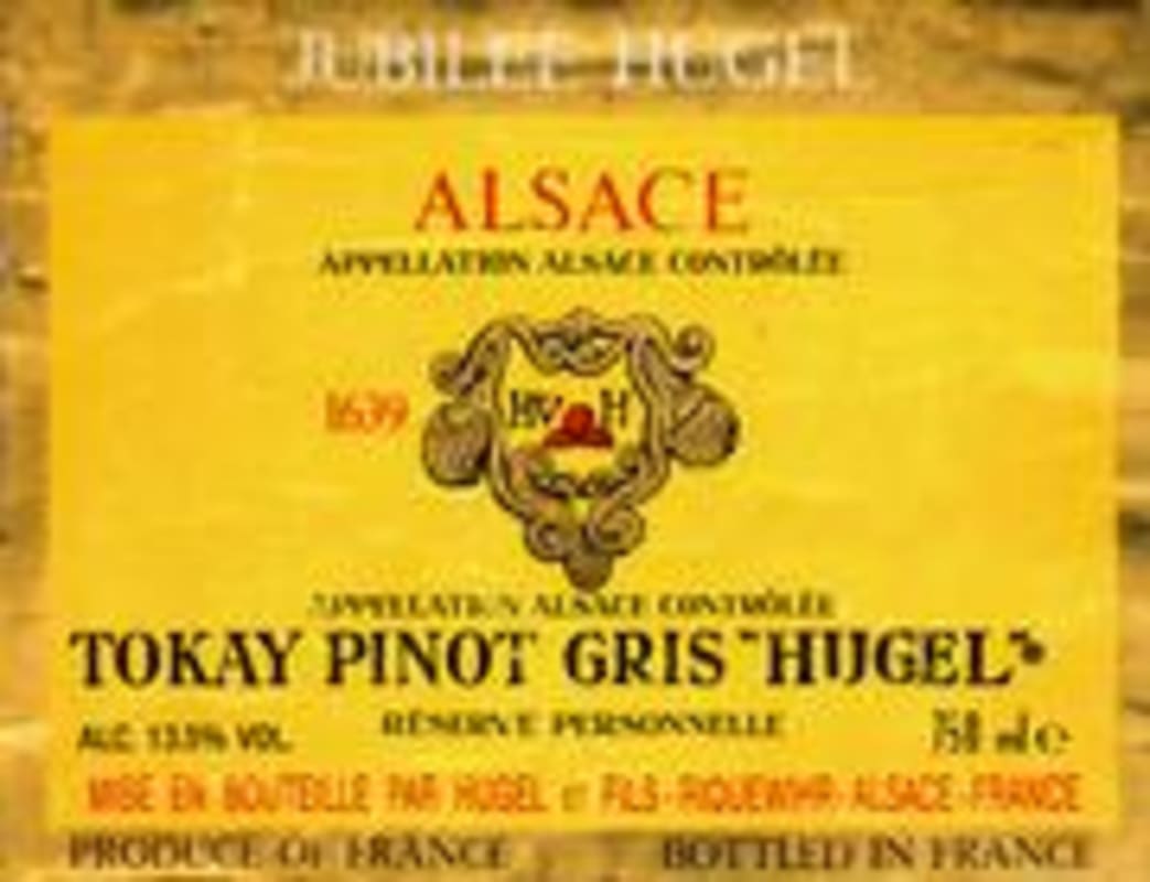 Hugel Jubilee Reserve Personnelle Tokay Pinot Gris 1997 Front Label