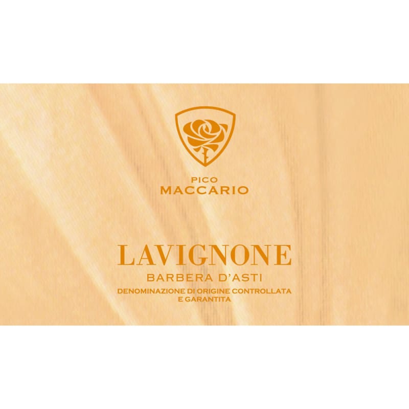 Pico Maccario Lavignone Barbera d'Asti 2008 Front Label