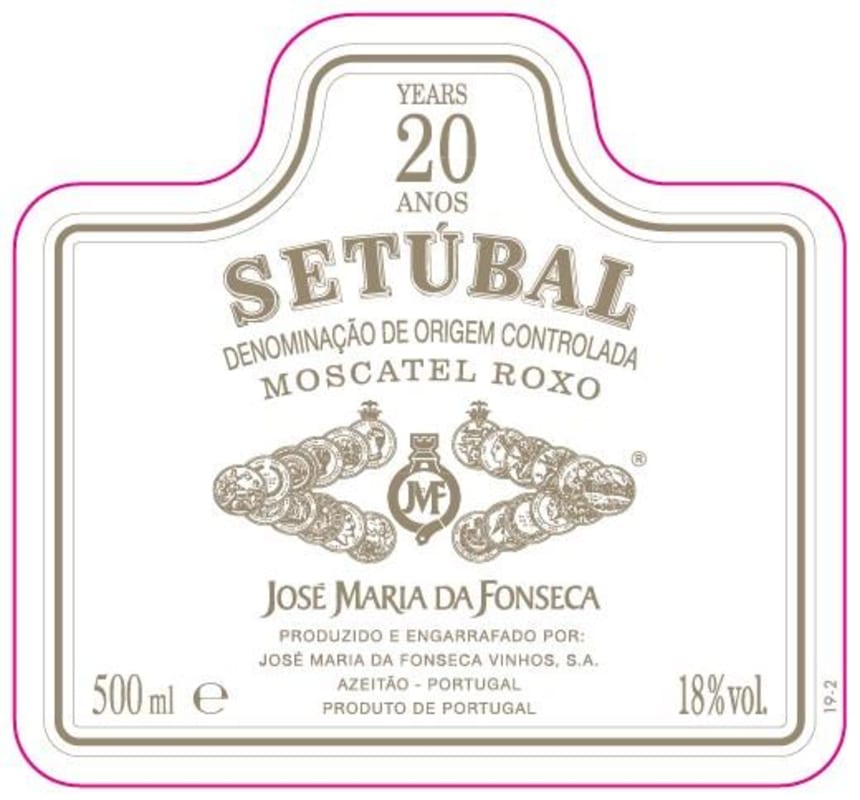Jose Maria Da Fonseca 20 Year Old Moscatel Roxo Front Label