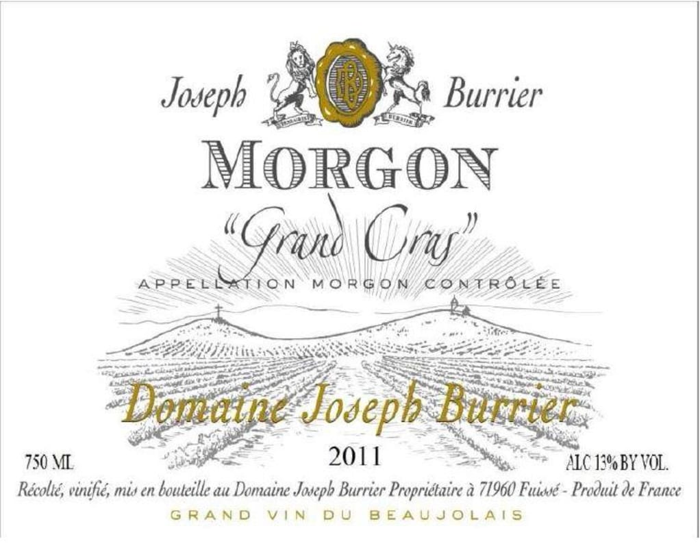 Joseph Burrier Morgon Grand Cru 2011 Front Label