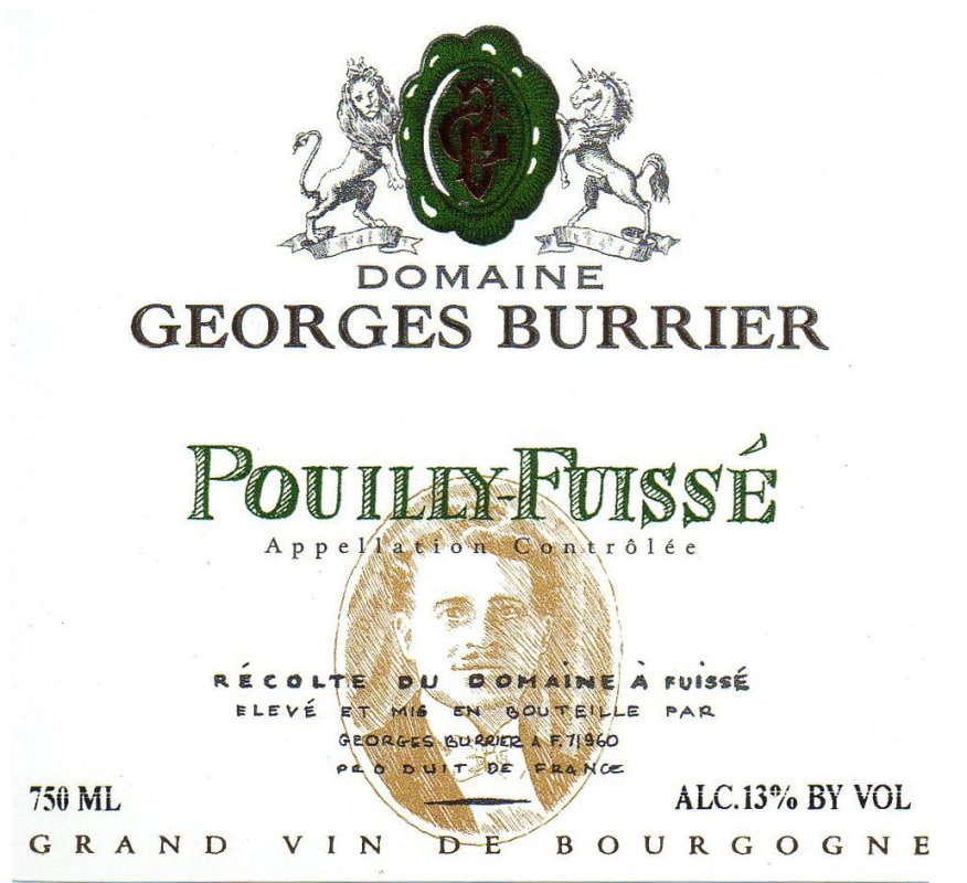 Joseph Burrier Domaine Georges Burrier Pouilly-Fuisse 2013 Front Label