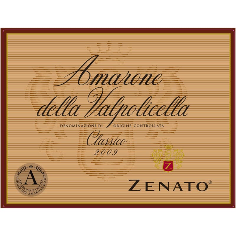 Zenato Amarone della Valpolicella Classico 2009 Front Label