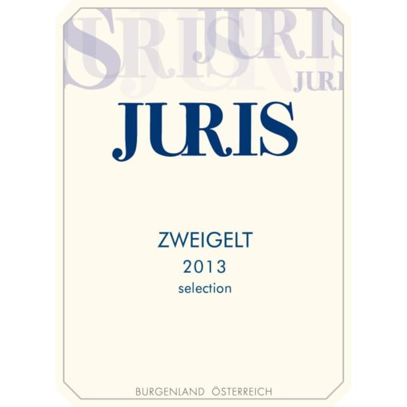Juris Selection Zweigelt 2013 Front Label