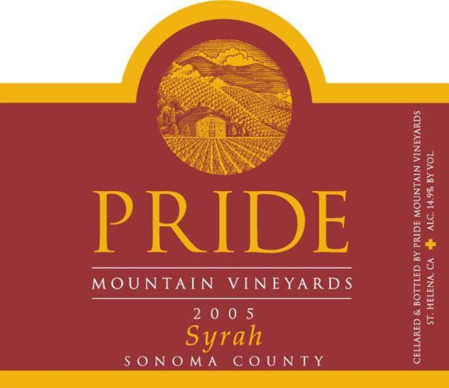 Pride Mountain Vineyards Syrah 2005 Front Label