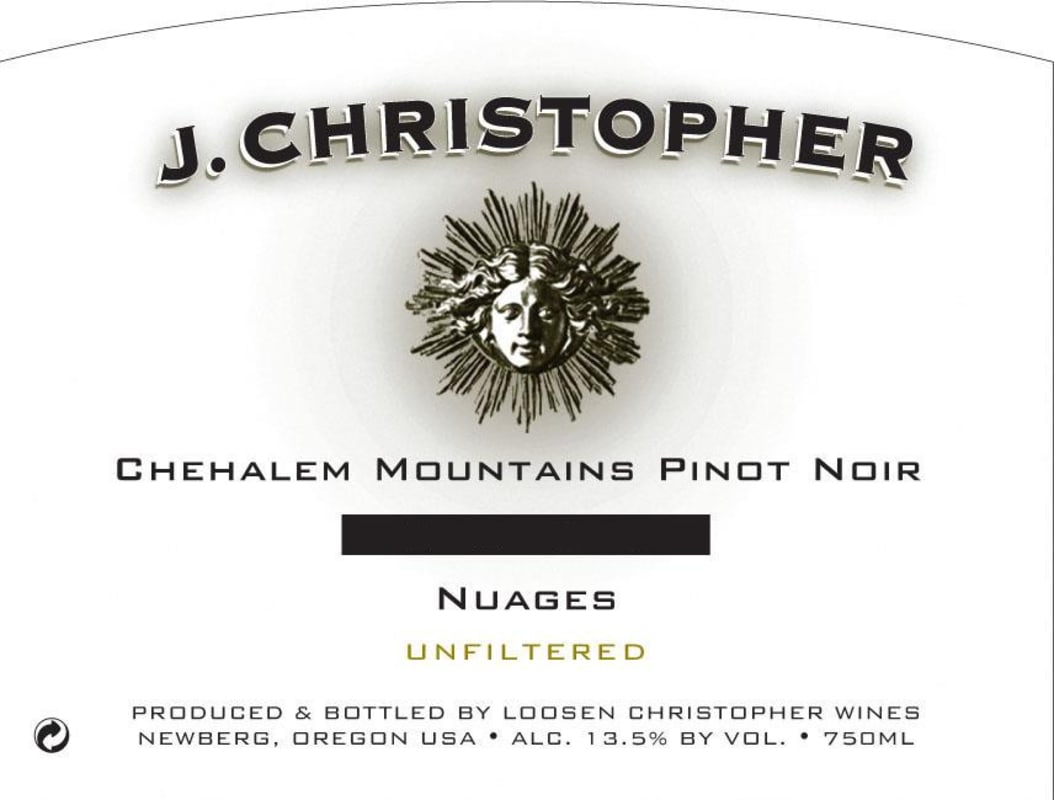 J. Christopher Chehalem Mountains Nuages Pinot Noir 2010 Front Label