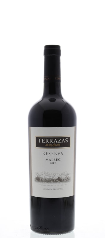 Terrazas de los Andes Reserva Malbec 2012 Front Bottle Shot