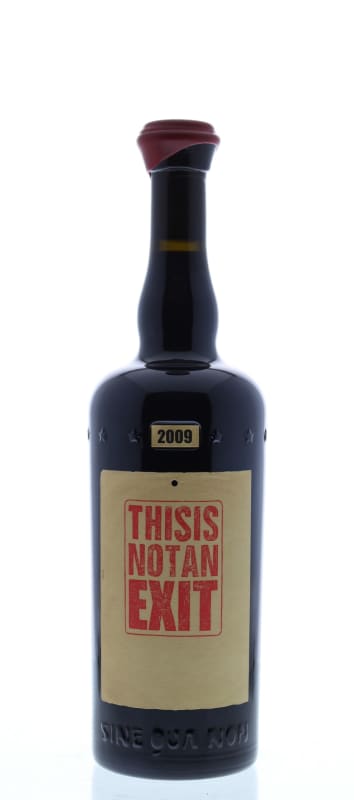 Sine Qua Non This Is Not An Exit Syrah 2009 Front Bottle Shot