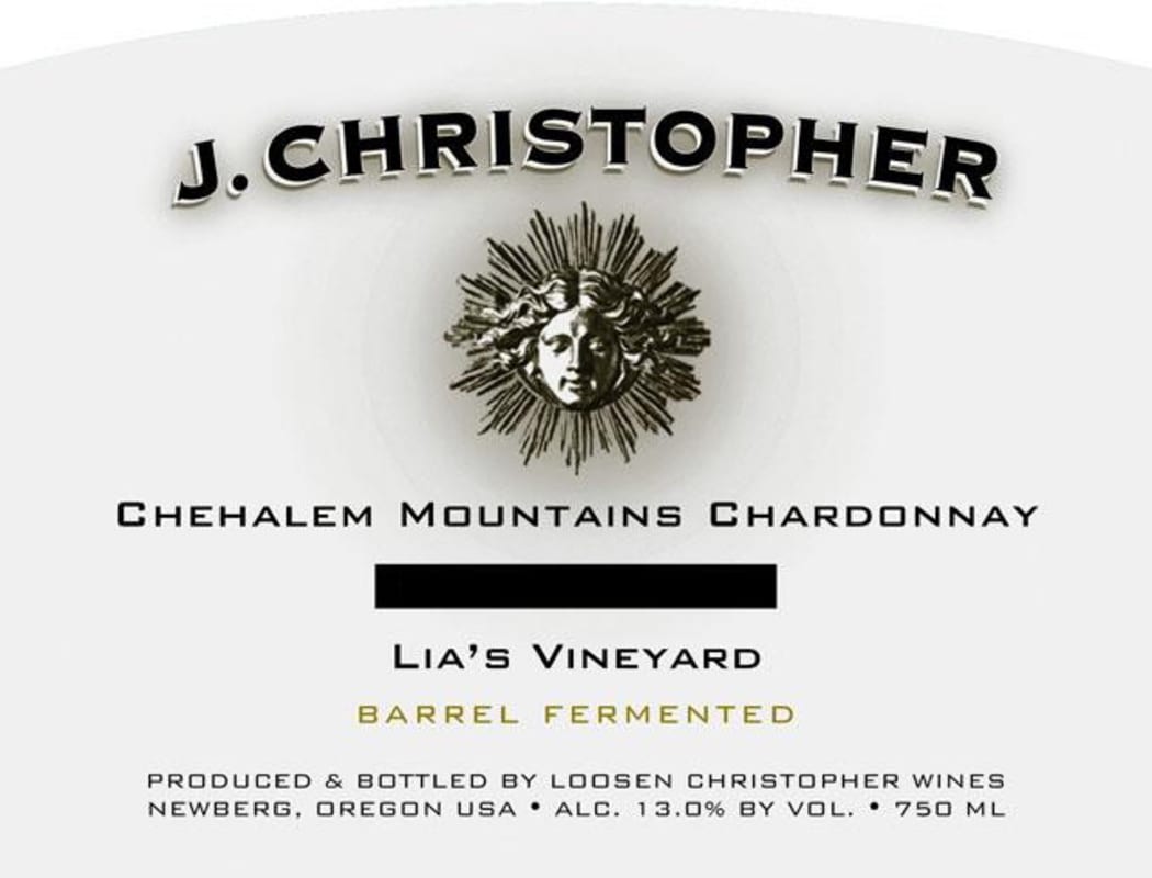 J. Christopher Chehalem Mountains Lia's Vineyard 2015 Front Label