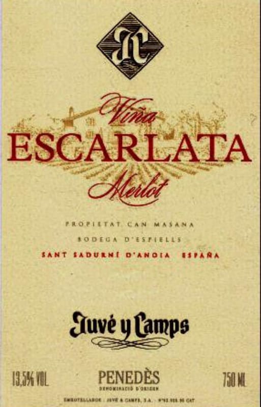 Juve & Camps Vina Escarlata 2010 Front Label