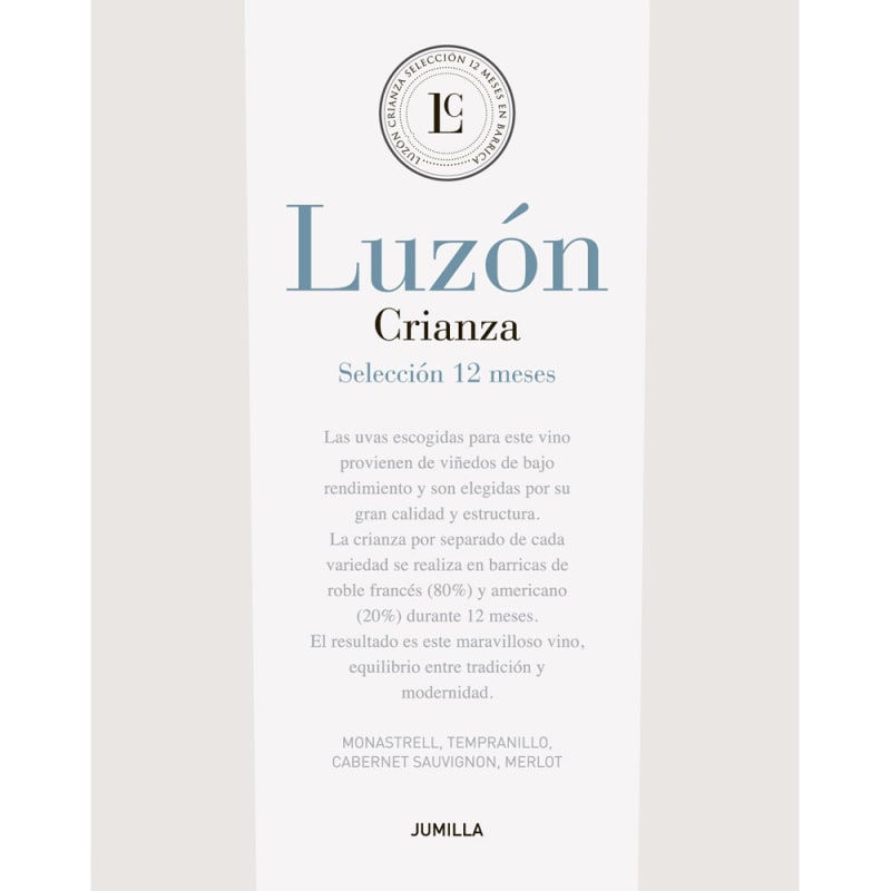 Bodegas Luzon Crianza Seleccion 12 2007 Front Label