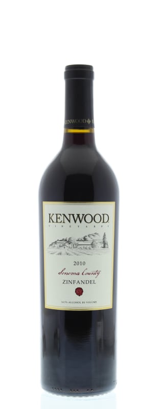Kenwood Sonoma Zinfandel 2010 Front Bottle Shot