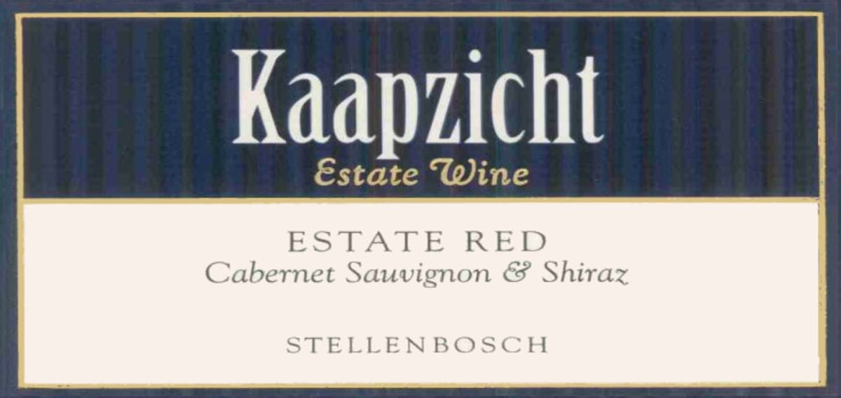 Kaapzicht Estate Red 2010 Front Label