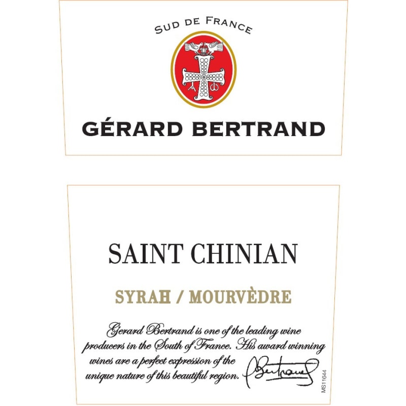 Gerard Bertrand Saint Chinian 2010 Front Label