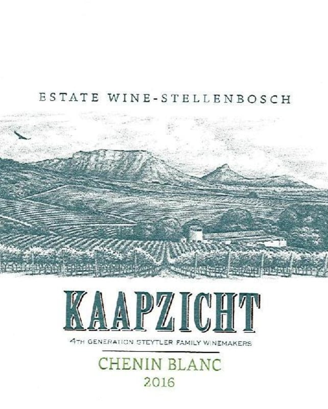Kaapzicht Chenin Blanc 2016 Front Label
