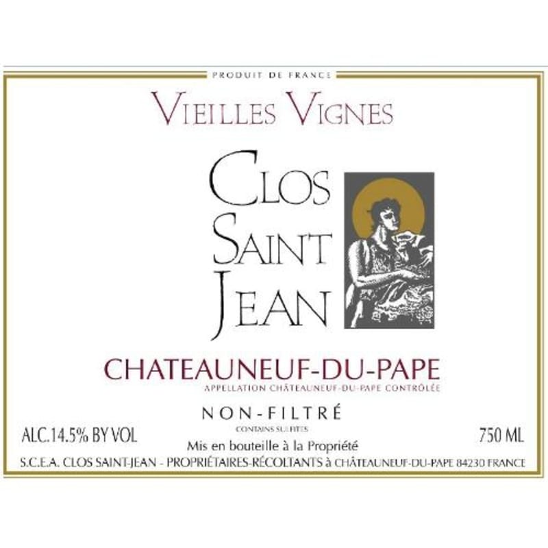 Clos Saint Jean Chateauneuf-Du-Pape Vieilles Vignes 2007 Front Label