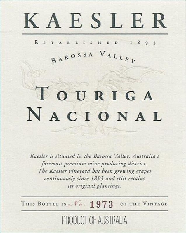 Kaesler Touriga Nacional 2007 Front Label