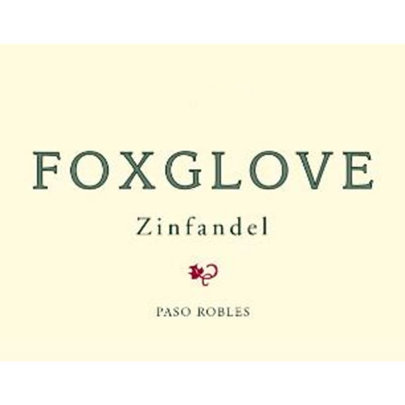 Foxglove Zinfandel 2012 Front Label