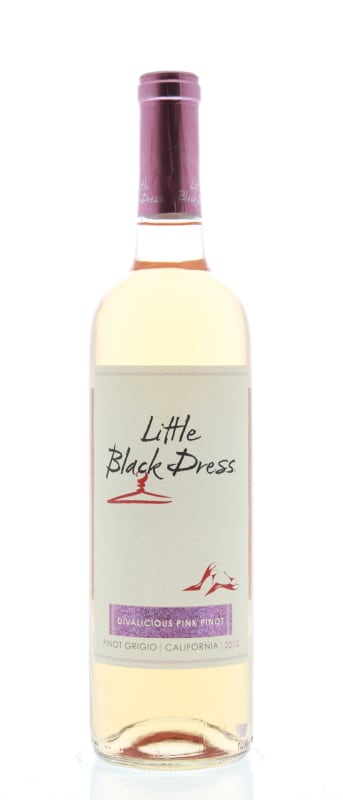 Little Black Dress Divalicious Pink Pinot Grigio 2012 Front Bottle Shot