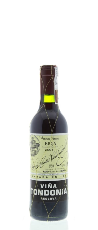 R. Lopez de Heredia Rioja Vina Tondonia Reserva (375ML half-bottle) 2001 Front Bottle Shot