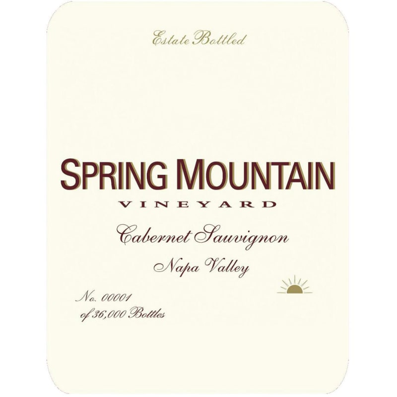 Spring Mountain Vineyard Estate Cabernet Sauvignon 2002 Front Label