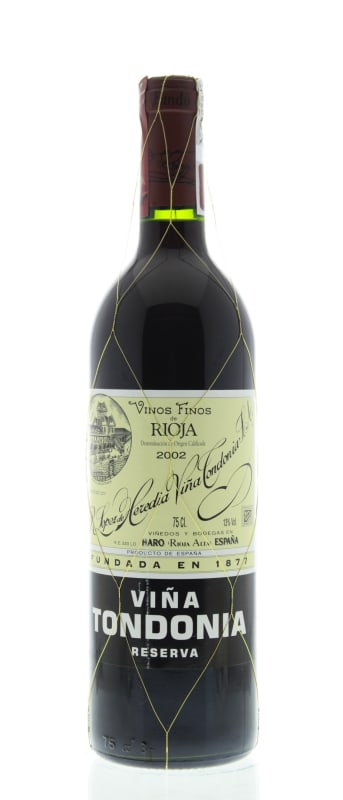R. Lopez de Heredia Rioja Vina Tondonia Reserva 2002 Front Bottle Shot