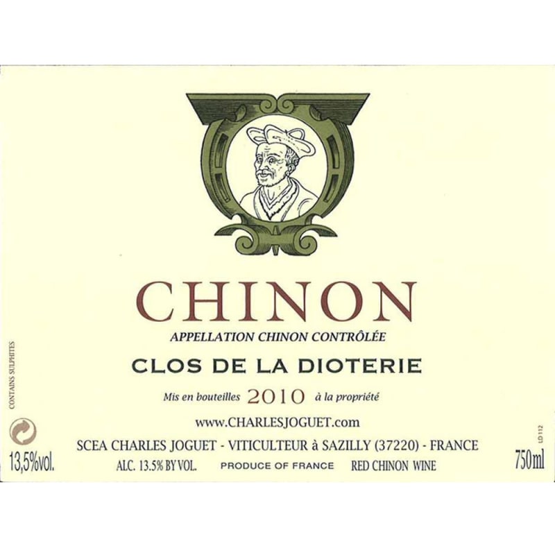 Charles Joguet Chinon Clos de la Dioterie 2010 Front Label