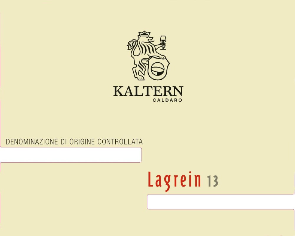 Kellerei Kaltern Caldaro Sudtiroler Lagrein 2013 Front Label
