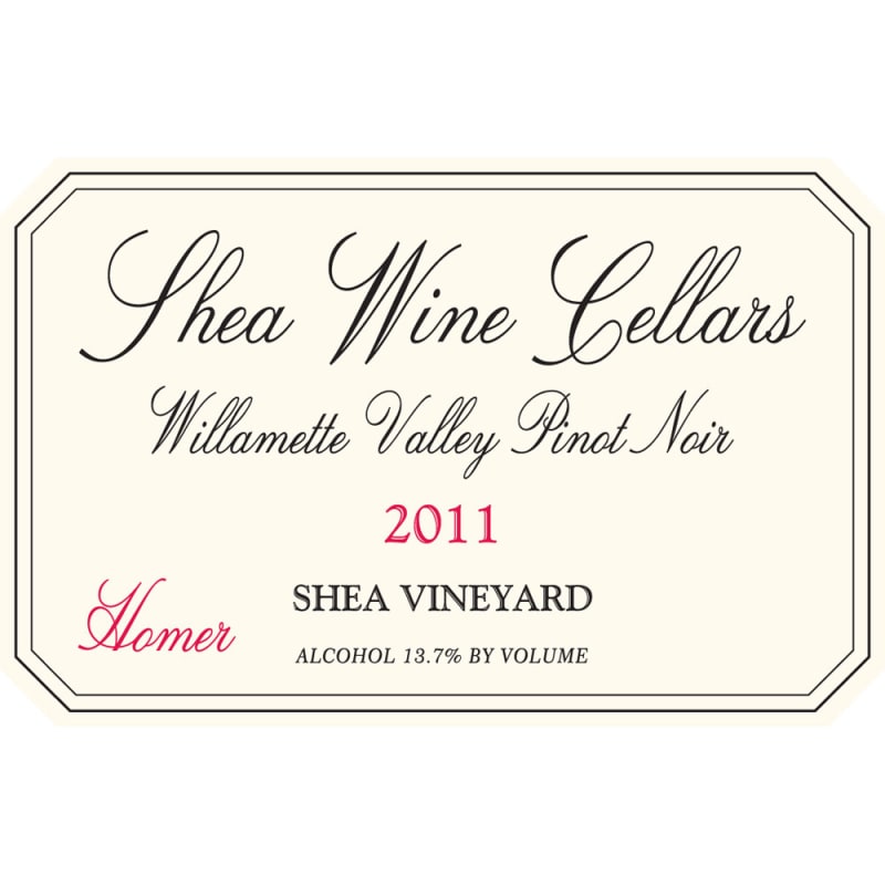 Shea Homer Pinot Noir 2011 Front Label