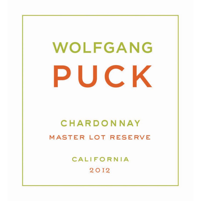 Wolfgang Puck Master Lot Reserve Chardonnay 2012 Front Label