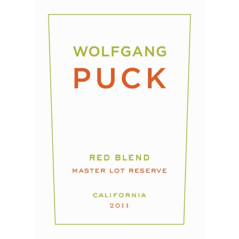 Wolfgang Puck Master Lot Reserve Red Blend 2011 Front Label