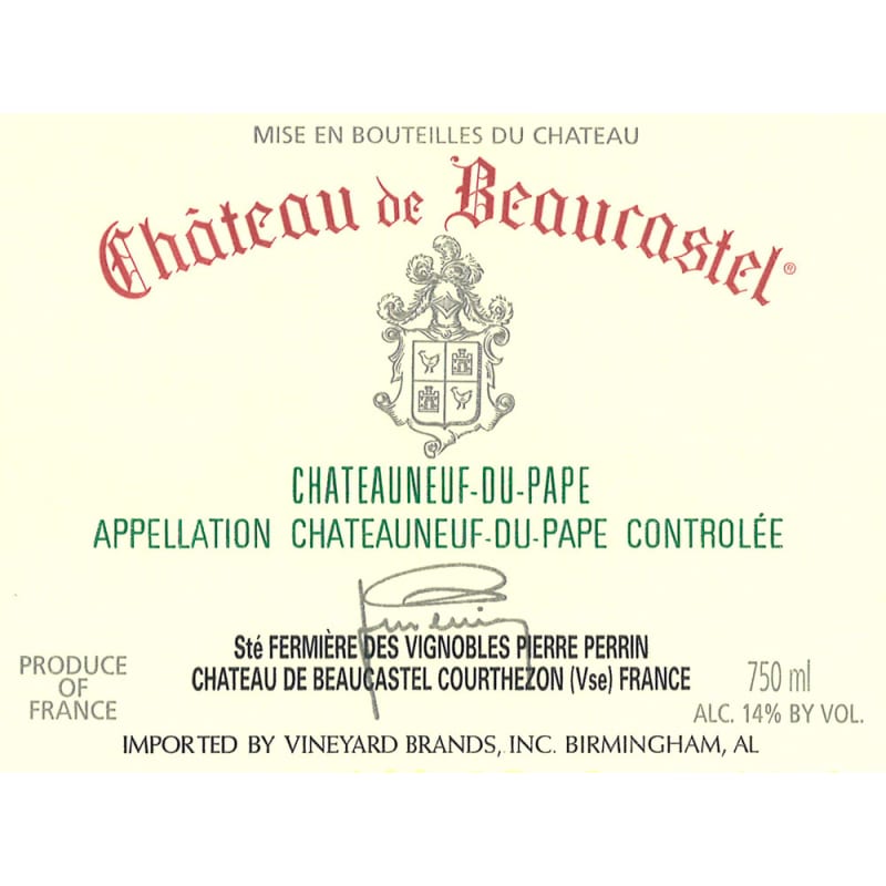 Chateau de Beaucastel Chateauneuf-du-Pape (1.5 Liter Magnum) 2011 Front Label