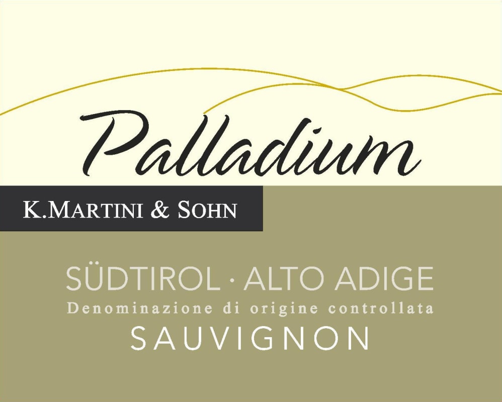 K. Martini & Sohn Sudtirol-Alto Adige Palladium Sauvignon 2014 Front Label