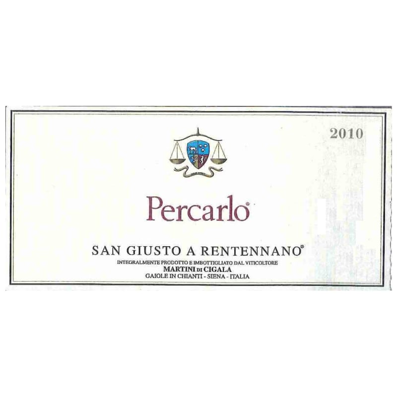 San Giusto a Rentennano Percarlo (1.5 Liter Magnum) 2010 Front Label